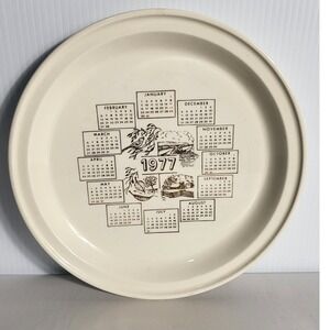 Vintage 1977 Collector's Calendar Plate Home Decor Farmhouse Kitchen‎ 10 '
